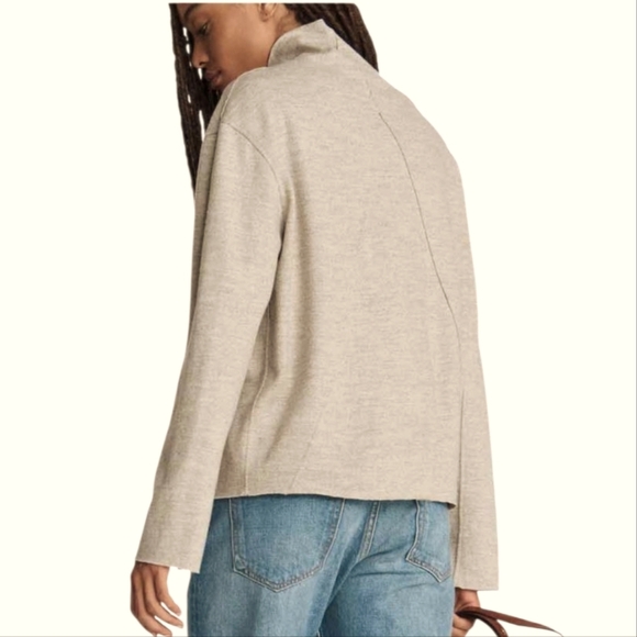 Rag & Bone Yan Wool Relaxed Fit Top in Oatmeal Size Medium NWOT - Picture 13 of 16